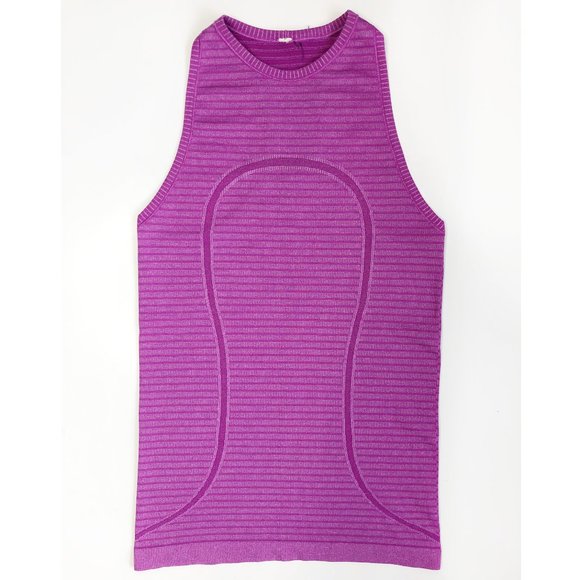 lululemon athletica Tops - Lululemon Swiftly Tech Tank Rugby Stripe Violet